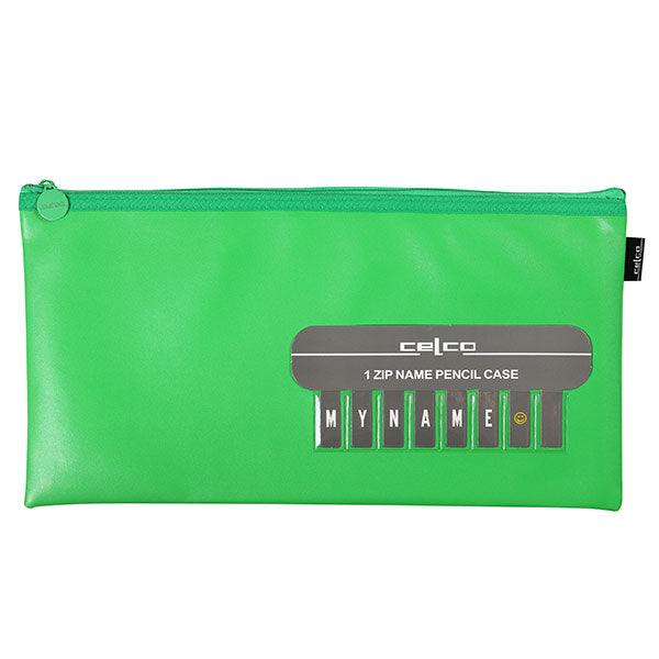 Pencil Case Celco Green 1 Zip Name