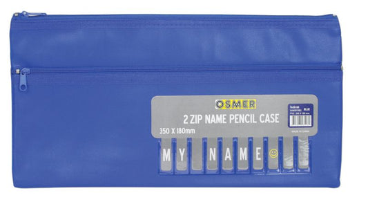 Blue 2 Zip Pencil Case Osmer