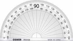 Protractor Osmer 10cm 360 Degree Clear