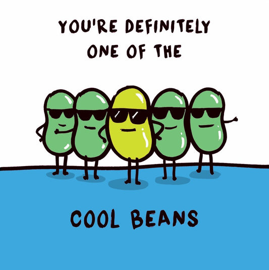 Human Bean Card Definitely Cool Beans