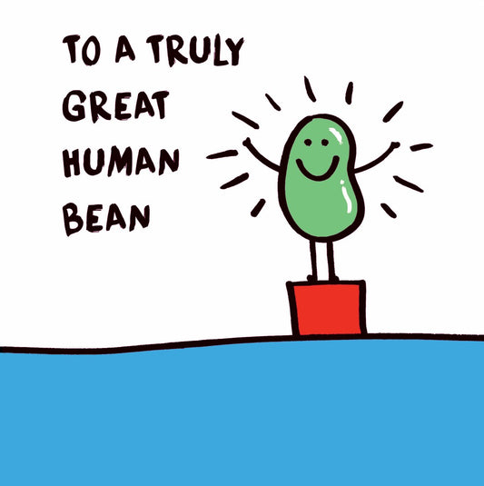 Great Human Bean Happy Birthday Card
