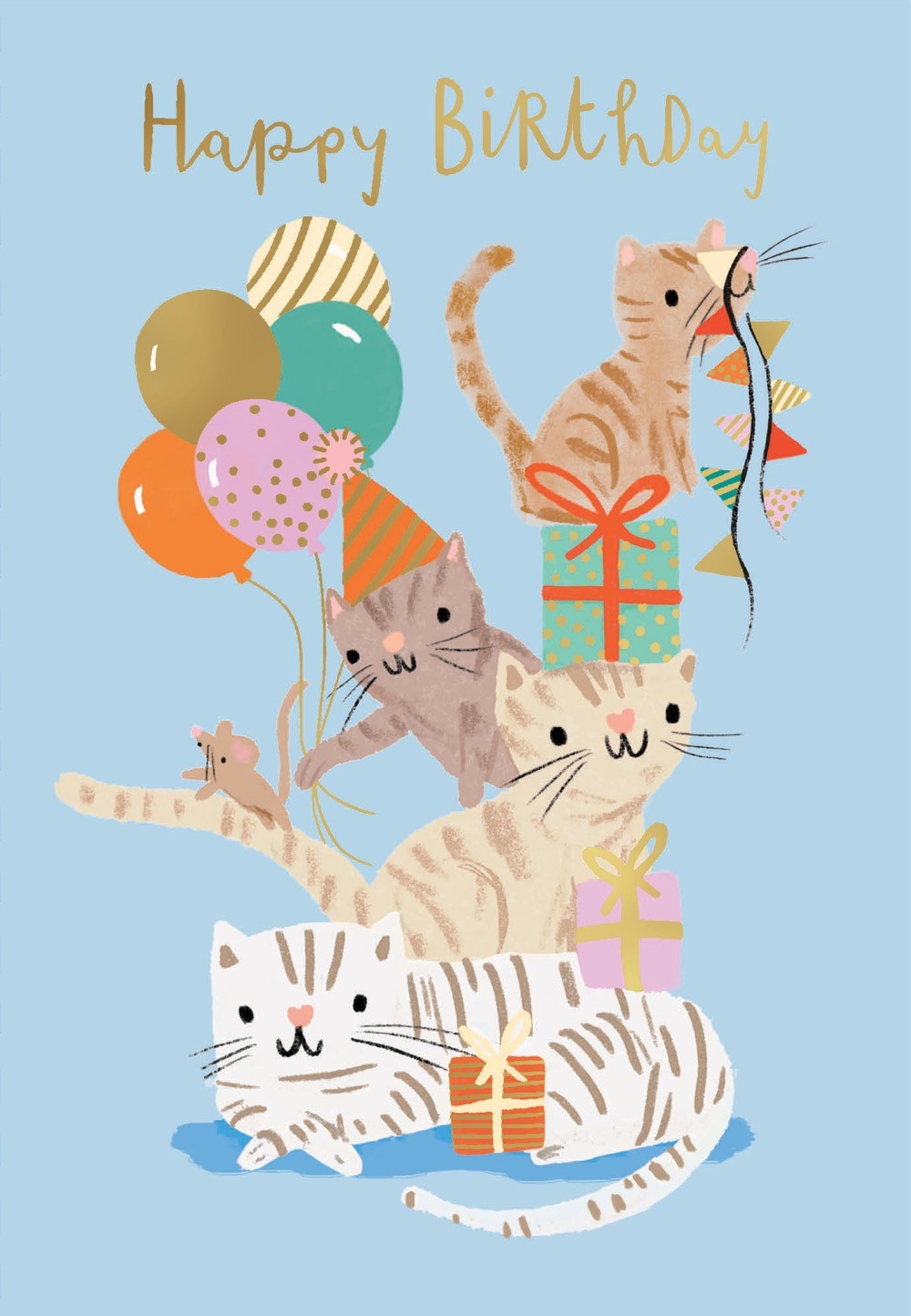 Card Louise Tiler Es Cats Bday Present