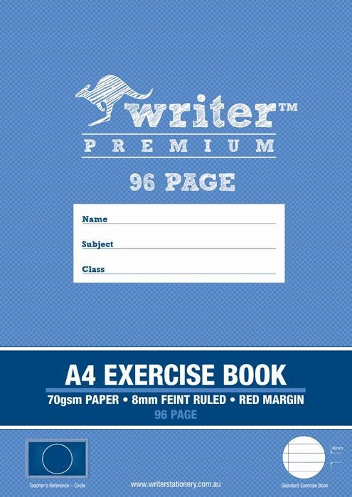 Writer Premium 96 Pg 8mm Ruled Red Margin