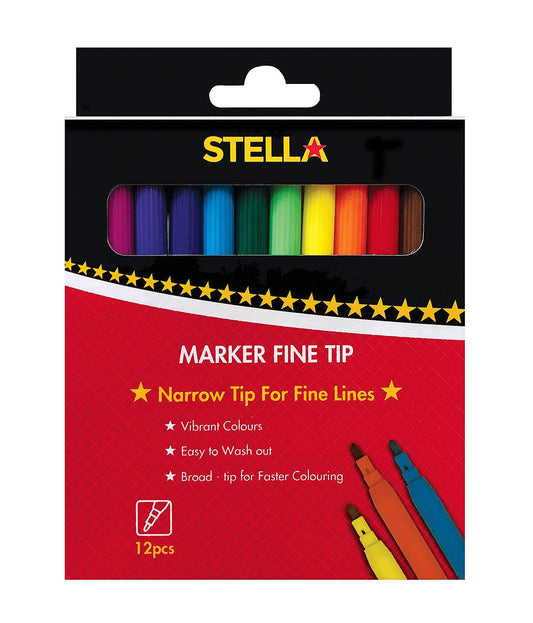 Marker Stella Fine Tip Assorted 