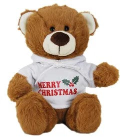 Bear Wh Mrry Xmas Hoodie 25cm