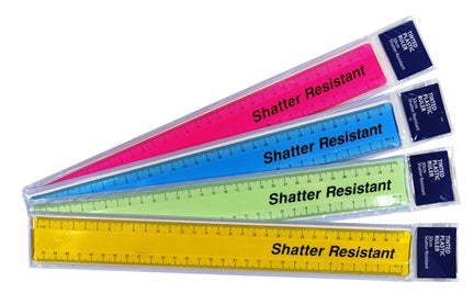 30cm Shatter Resist Ruler Plastic