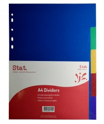 A4 5 Tab Divider P/p Multi Col