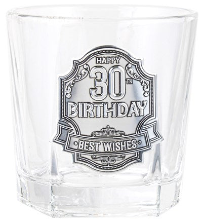 Badge Whisky Glass 30