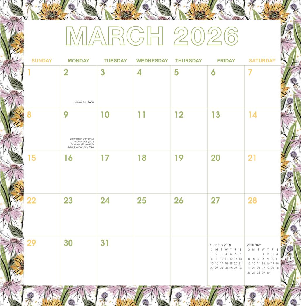 Magnetic Calendar Asst Designs