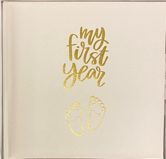 Baby 1st Yr Record Bk White Pu