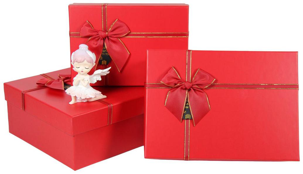 Gift Box Red Set Of 3