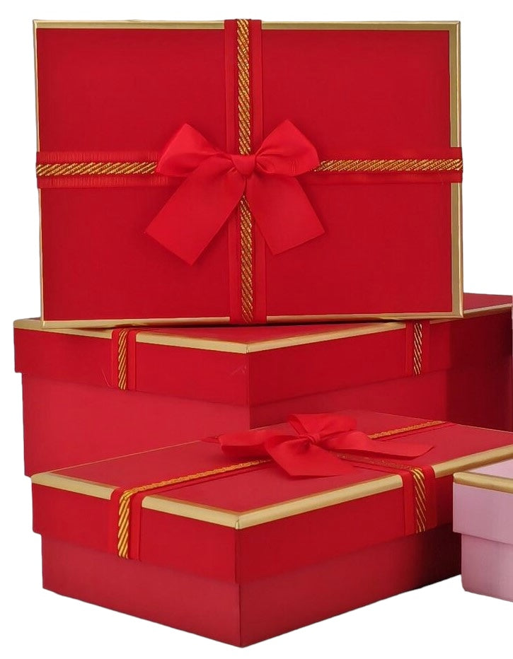 Gift Box Red Set Of 3
