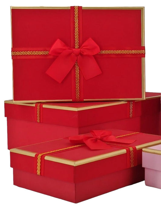 Gift Box Red Set Of 3
