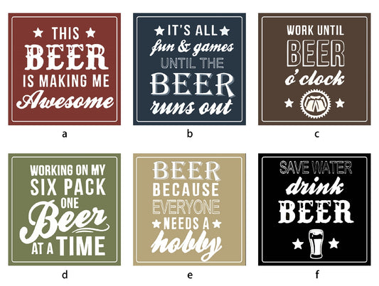 Yr Glass Coaster Beer