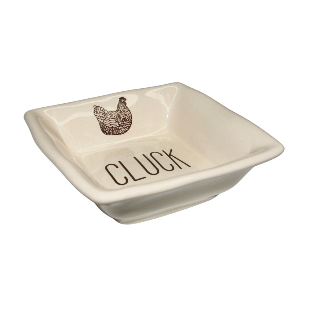 Square Ceramic Farmhouse Dish [desn:cluck]