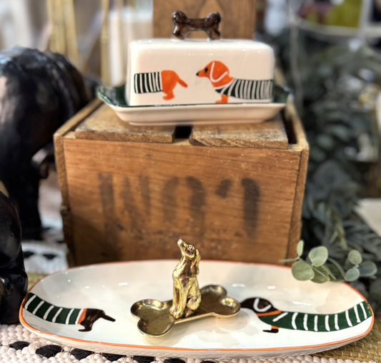 Ceramic Butter Dish - Dashhound