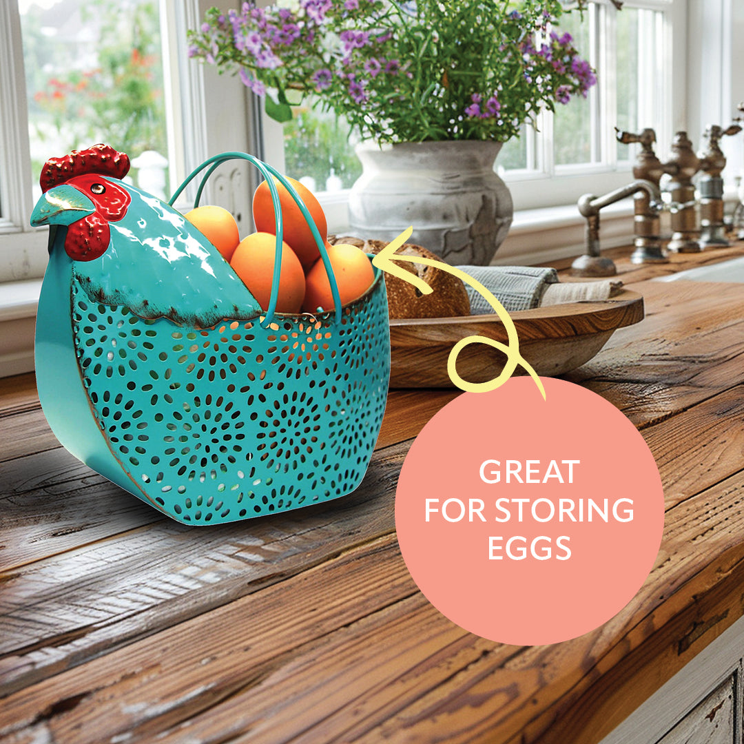 Metal Chicken Basket [col:yellow]