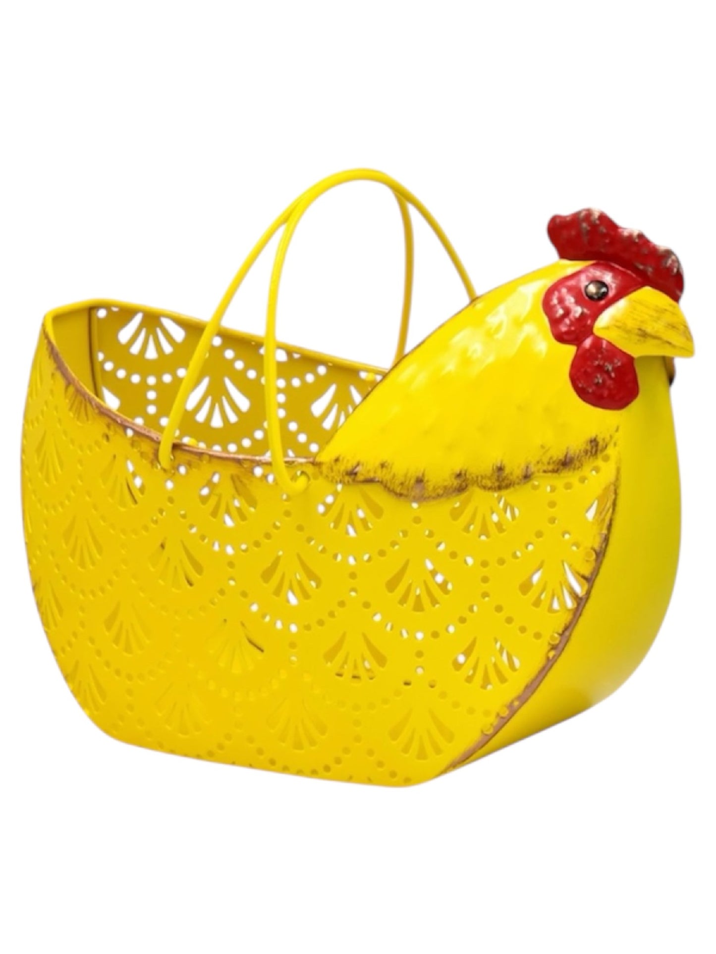 Metal Chicken Basket [col:yellow]