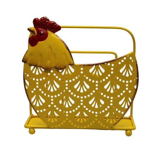 Metal Checken Napkin Holder [col:yellow]