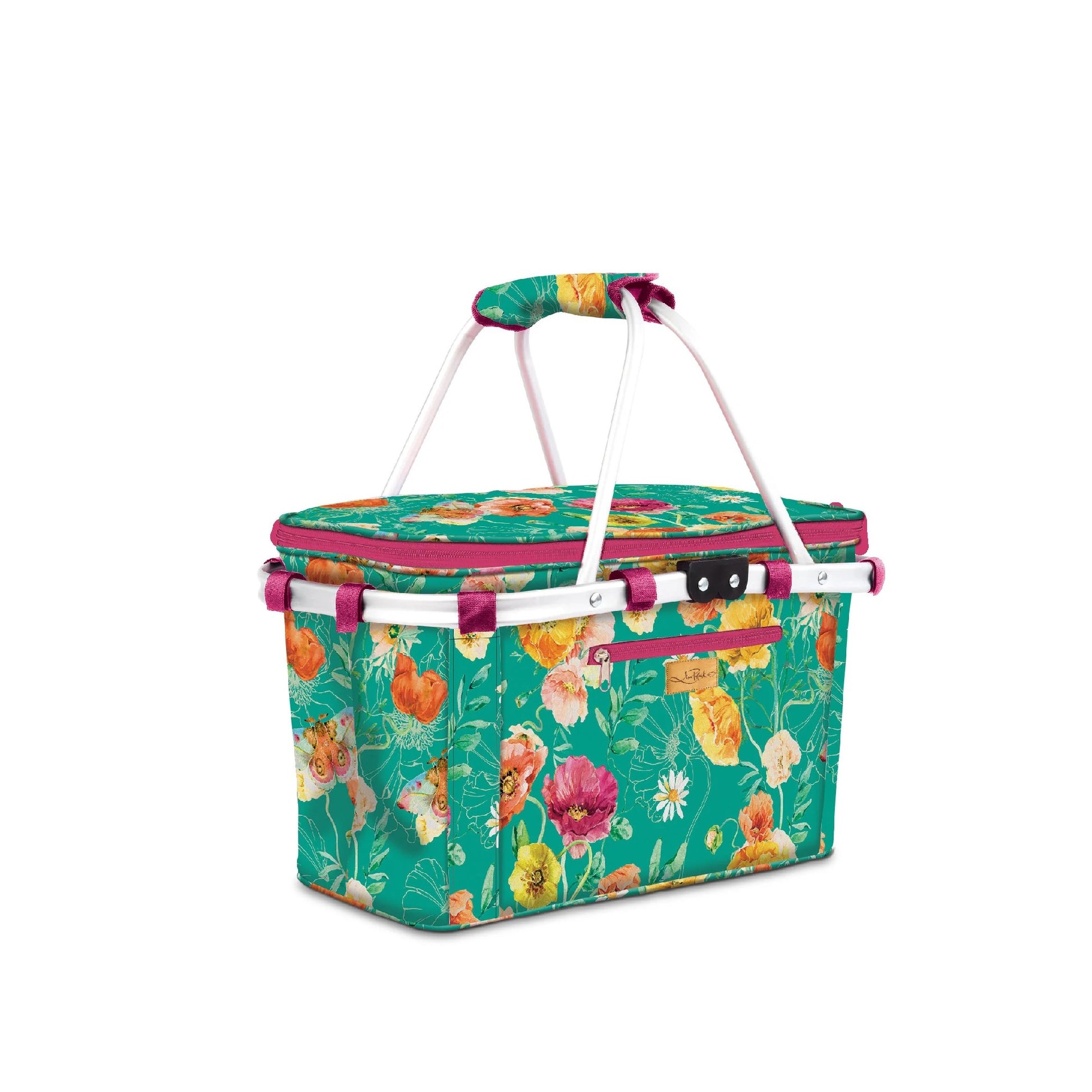 Picnic Basket - Bright Poppies