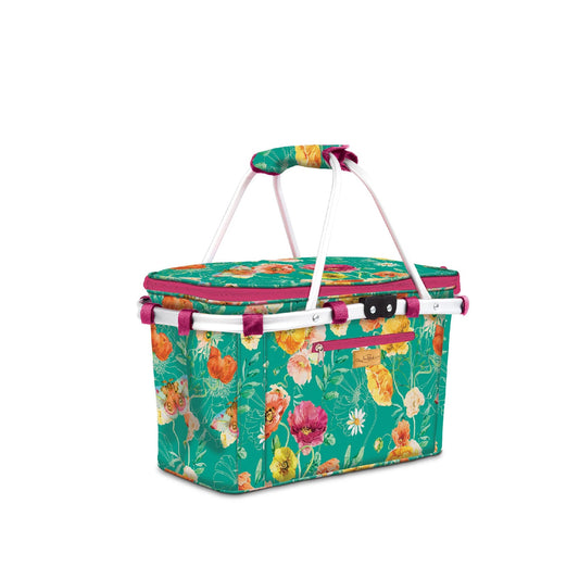 Picnic Basket - Bright Poppies