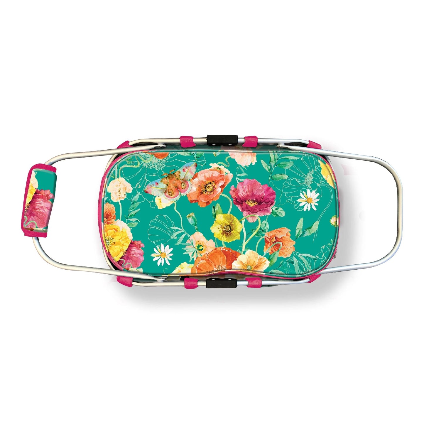 Picnic Basket - Bright Poppies