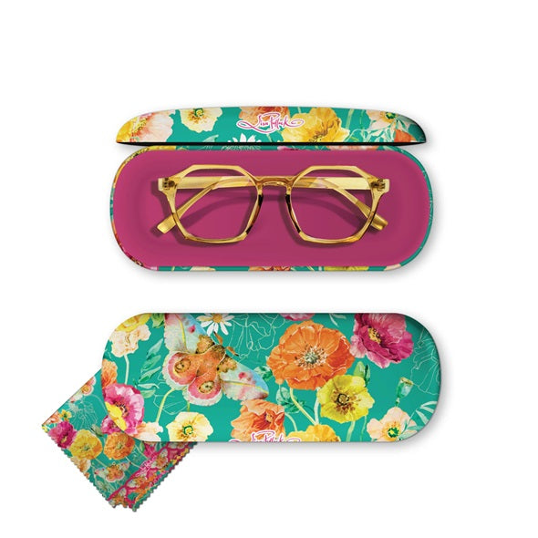 Glasses Case/cloth - Bright Poppies