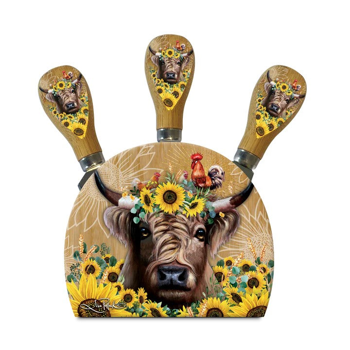 Sunny Highland Cheese Knife Block