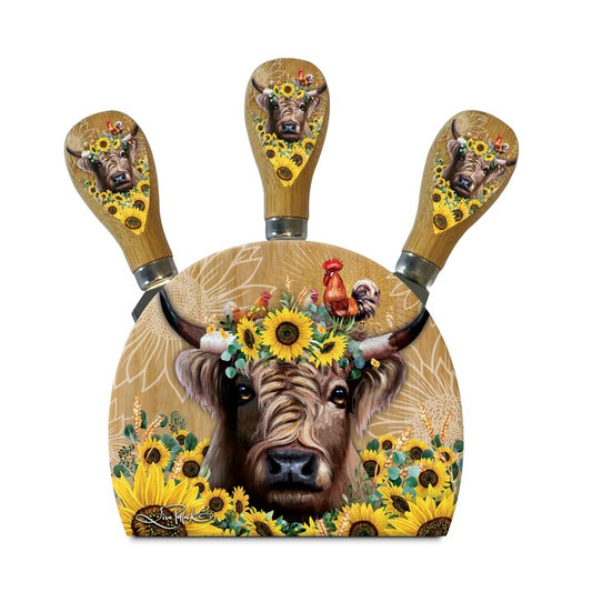 Sunny Highland Cheese Knife Block
