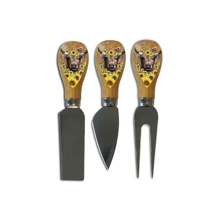 Sunny Highland Cheese Knife Block