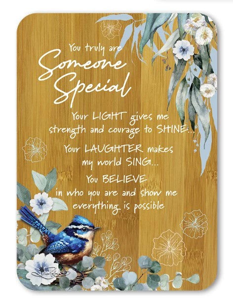 Bamboo Plaque - Cheeky Wrens - Truely Amazing