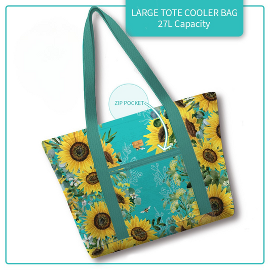 Large Tote Cooler Bag - Bee Sunny