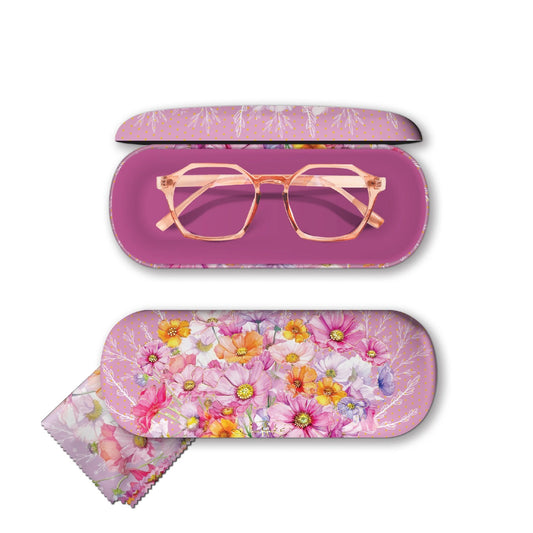 Glasses Case With Cleaning Cloth - Wistful Wildflowers
