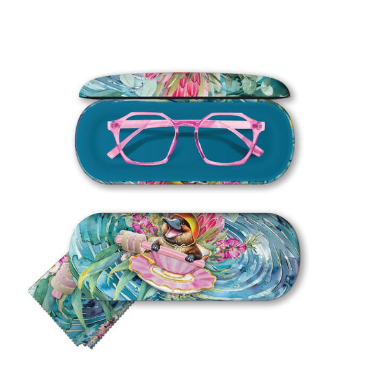 Glasses Case With Cleaning Cloth - Lifesave Platypus