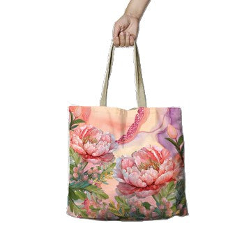 Shopping Bag - Coral Peony