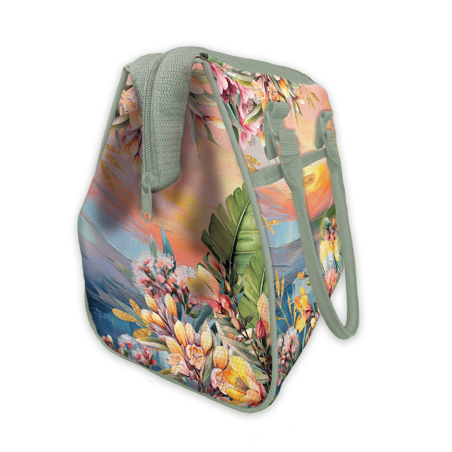 Lunch Tote Cooler Bag - Sunset Love Birds
