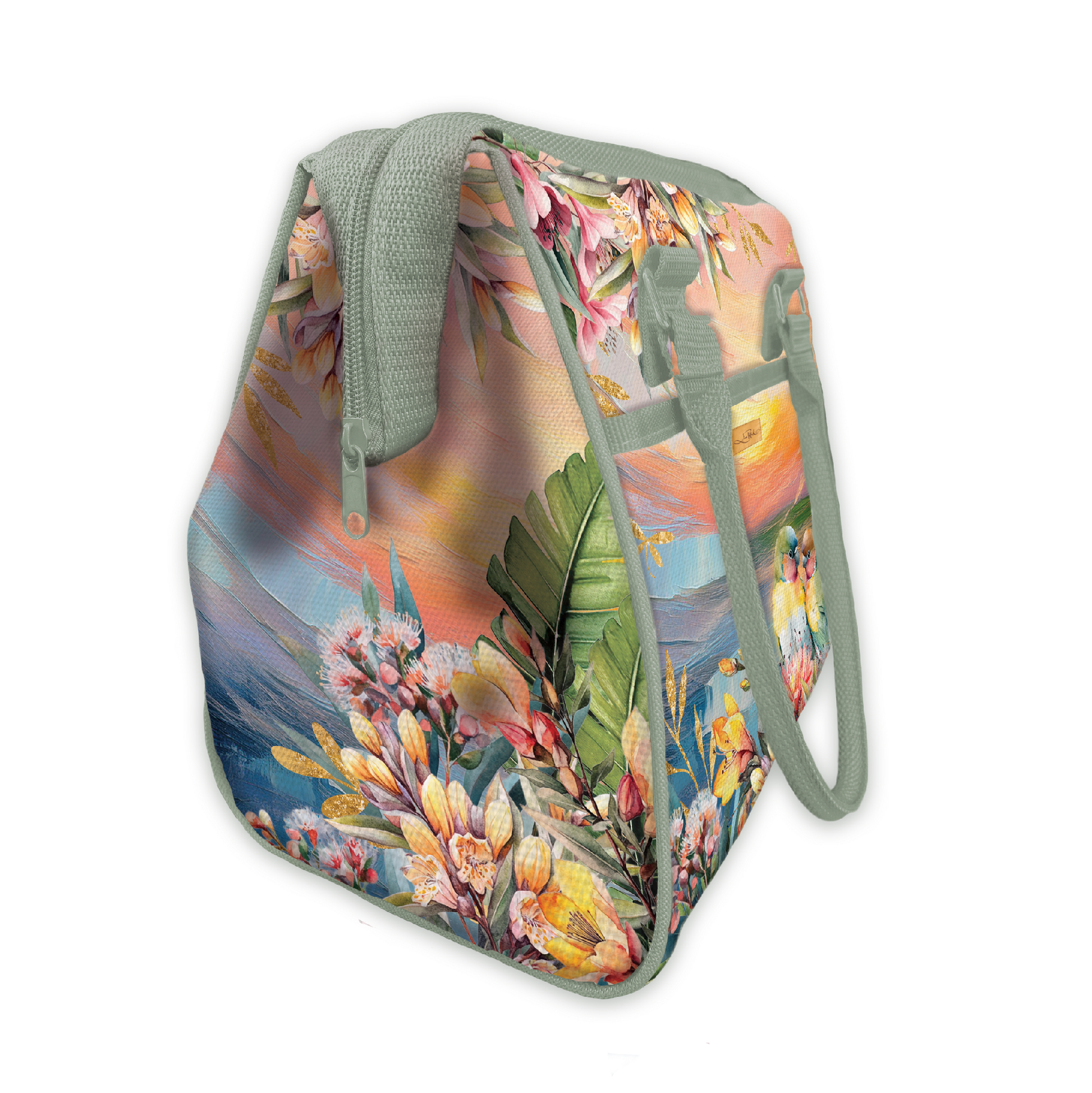 Lunch Tote Cooler Bag - Sunset Love Birds