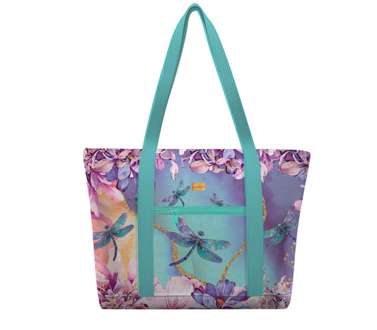 Large Tote Cooler Bag - Delightful Dragonflies