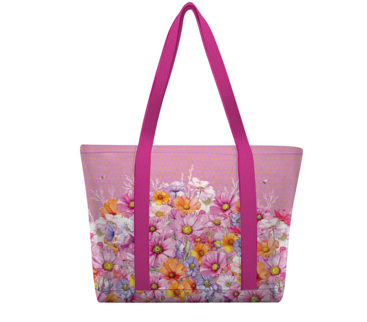 Tote Cooler Bag Large - Wistful Wildflowers