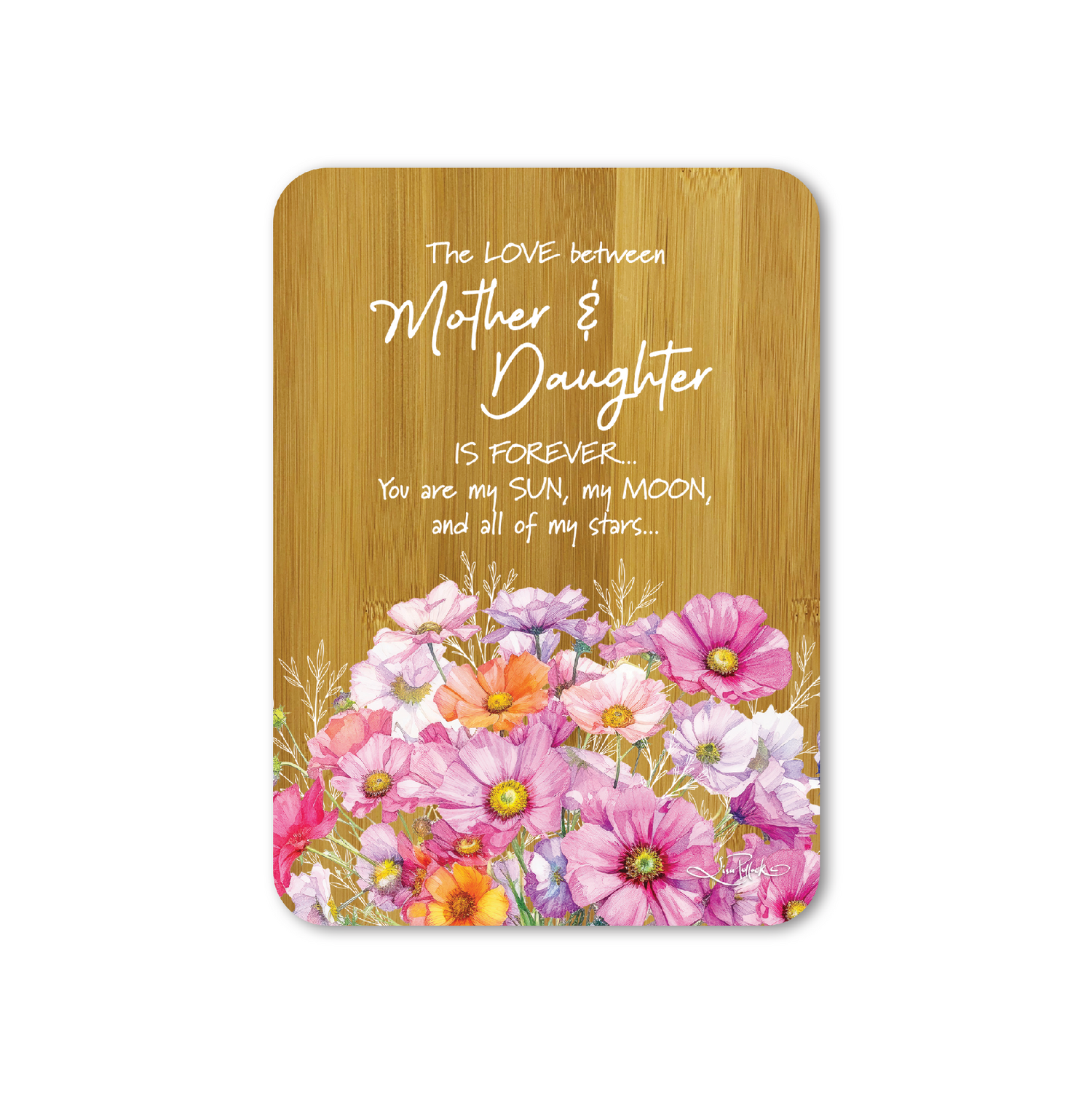 Affirmation Plaque Bamboo - Wistfuil Wildflowers Mother & Daughter