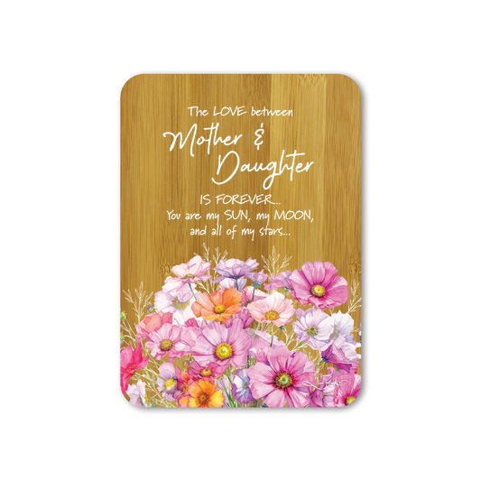 Affirmation Plaque Bamboo - Wistfuil Wildflowers Mother & Daughter