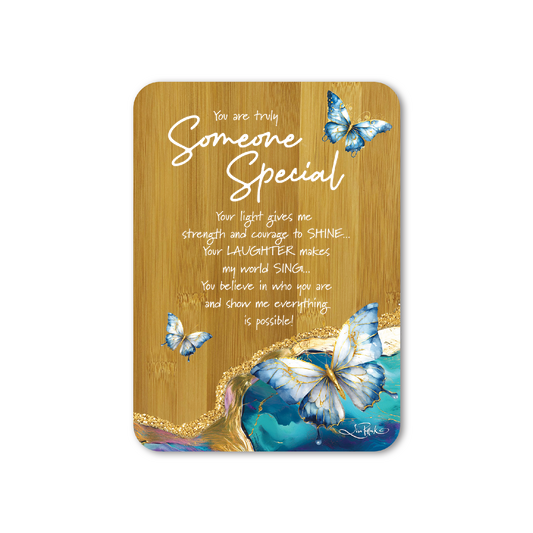 Affirmation Plaque Bamboo - Tranquil Butterflies - Someone Special 