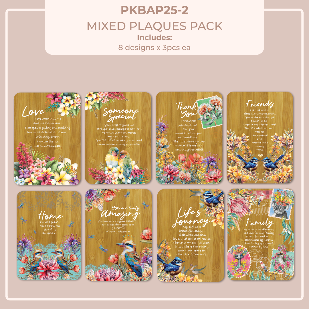 Affirmation Plaque Bamboo [desn:delightful Dragonflies Mess:friends]