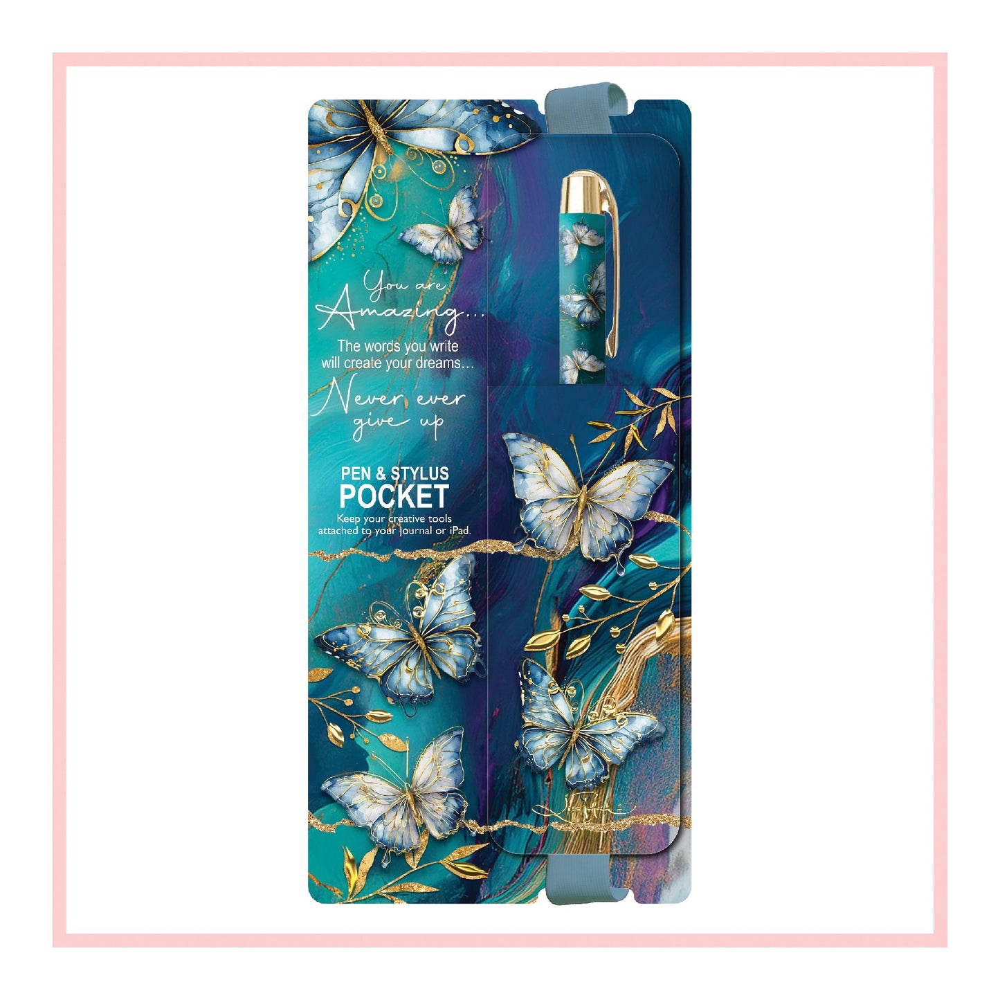 Pen Pocket - Tranquil Butterflies