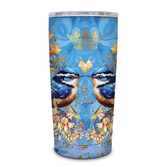 Travel Mug Double Walled Stainless Steel - Royal Wrens