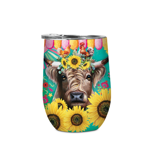 Bevvy - Double Walled Stainless Steel - Carnival Cow