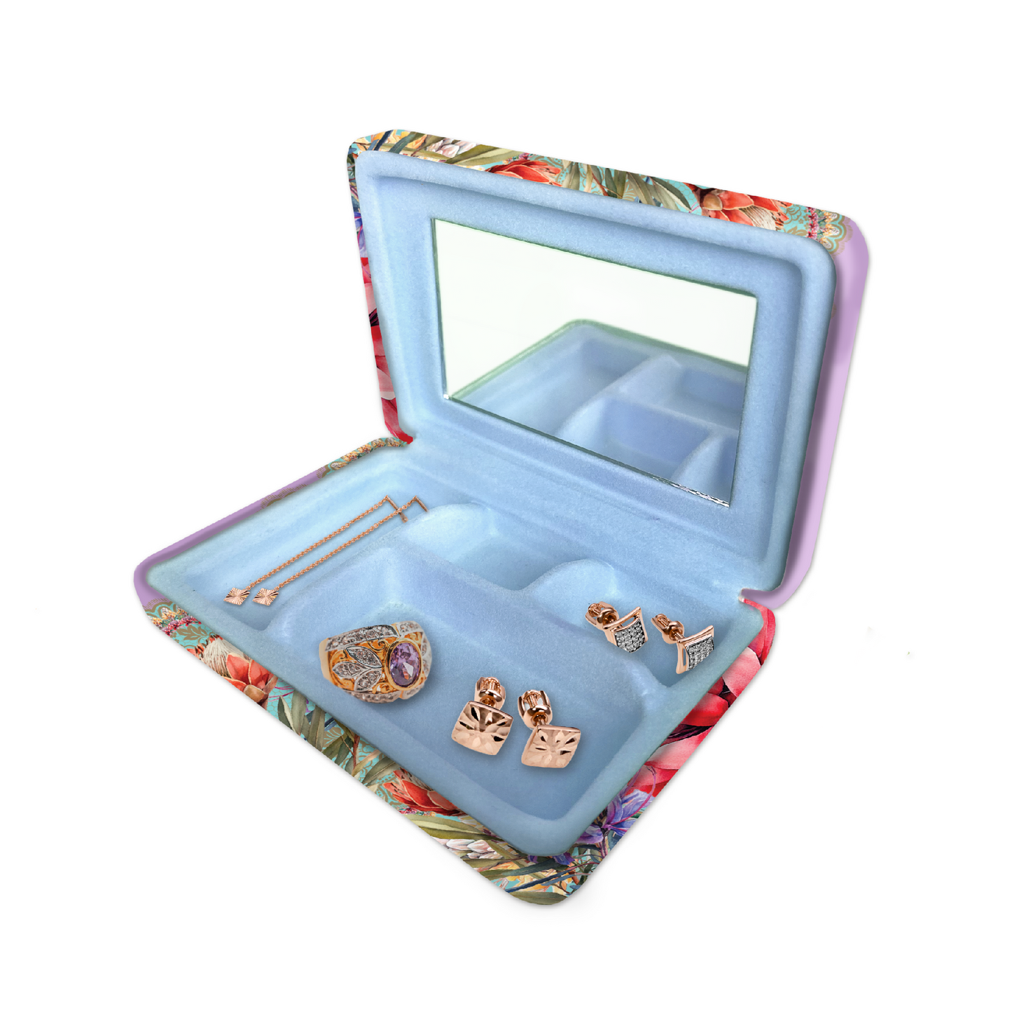 Small Jewellery Case W/ Gold Foil Cover [desn:vintage Kooka]