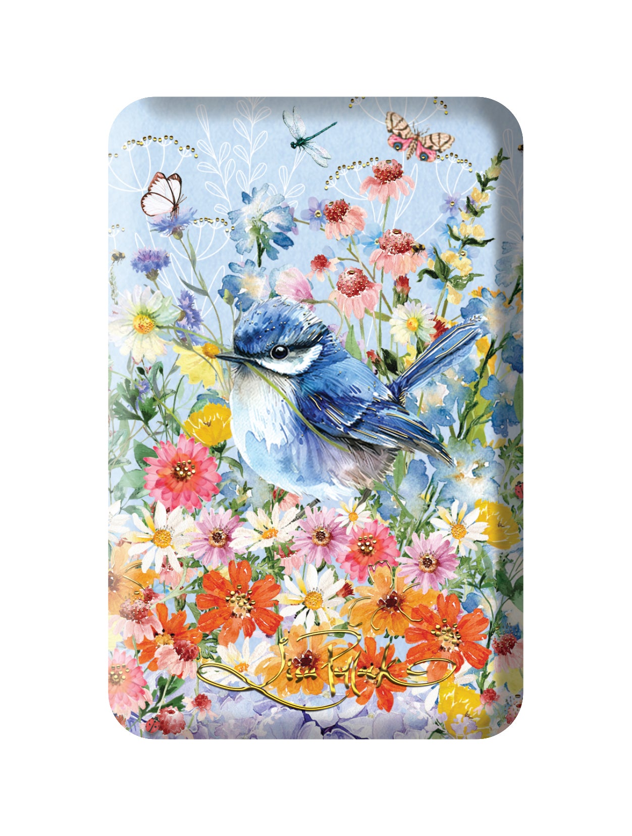 Small Jewellery Case W/ Gold Foil Cover [desn:vintage Kooka]