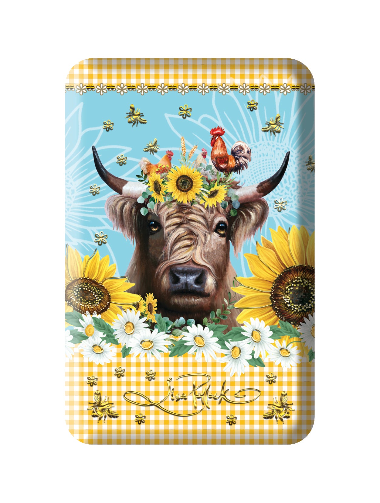 Small Jewellery Case W/ Gold Foil Cover [desn:vintage Kooka]