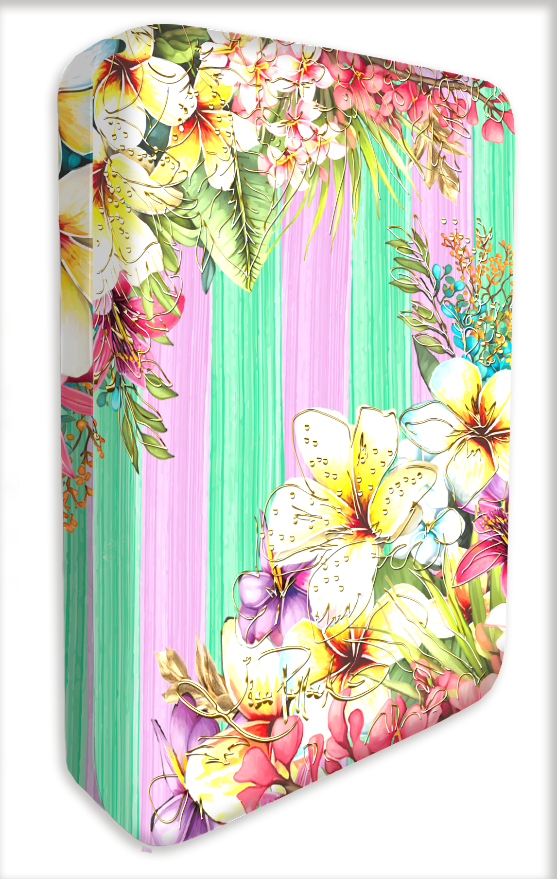 Small Jewellery Case W/ Gold Foil Cover [desn:vintage Kooka]